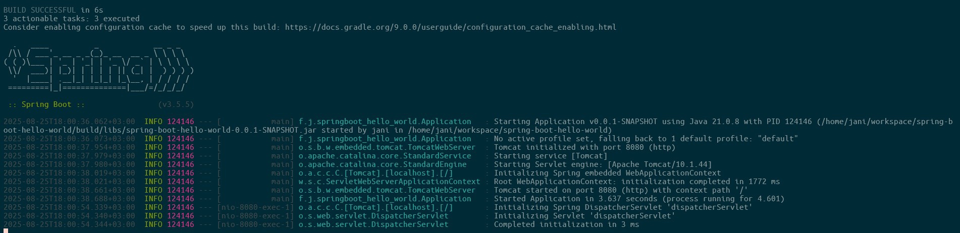 Application started Application started